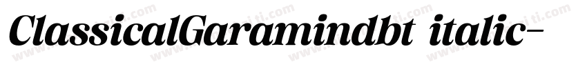 ClassicalGaramindbt italic字体转换